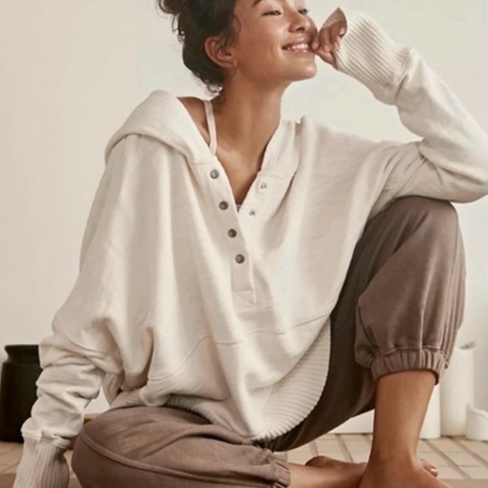 Free People Solid Purple Honey Dove pullover